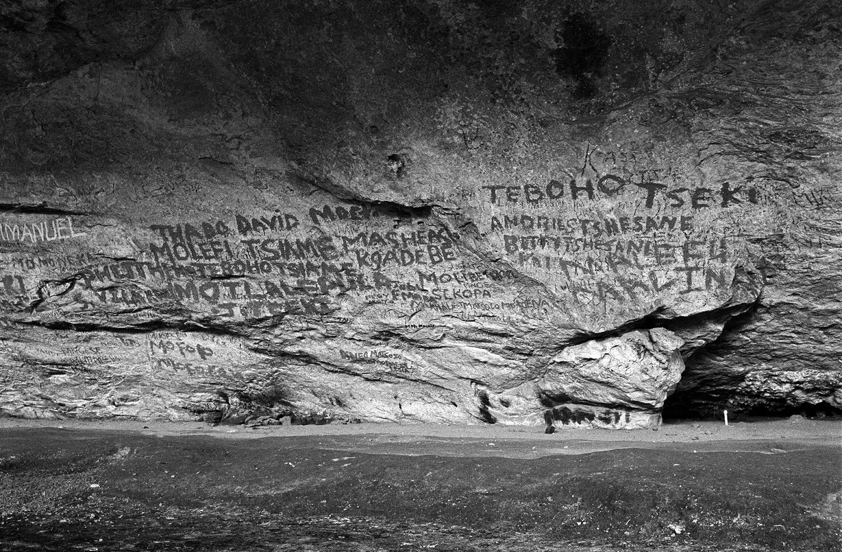  Rock Face Inside Cave, Motouleng Cave, Clarens/ 1996 