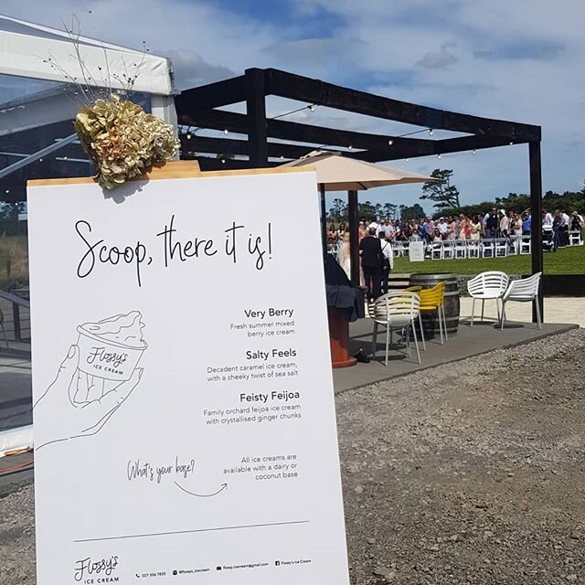 &quot;Scoop, there it is&quot; 
Absolutely love this custom made sign for the beautiful Shelley and Dan in New Plymouth. @_19designstudio; @tenacresvenue