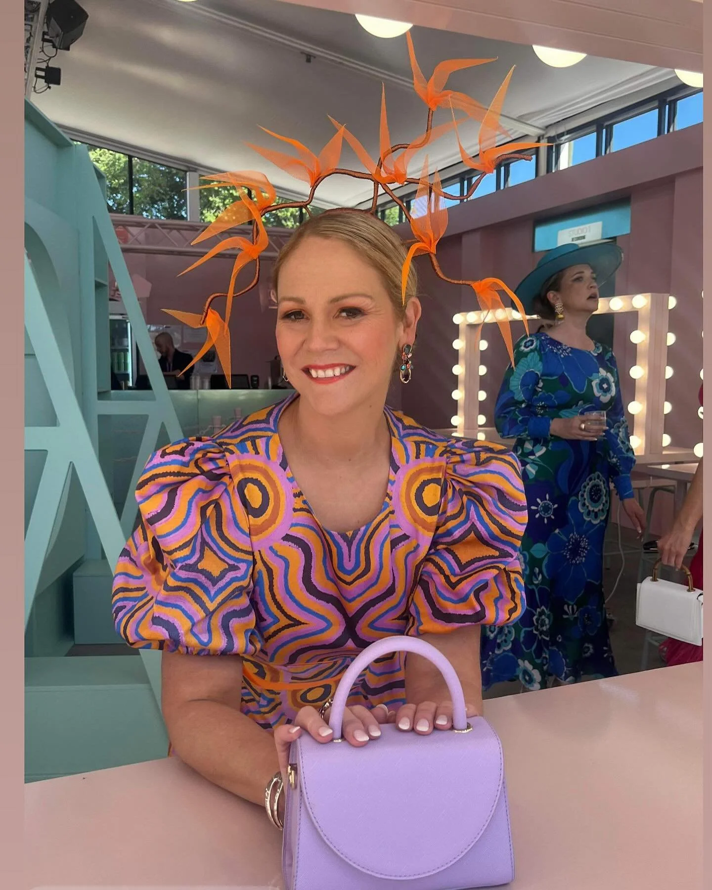 I loved creating this Bird of Paradise inspired piece for @melaniewade to match the beautiful indigenous art fabric. 

Dress : @lainiebrookman_couture 
Fabric : @songlines_arts 

#millinery #millinerycouture 
#wireworkmillinery #melbournecup