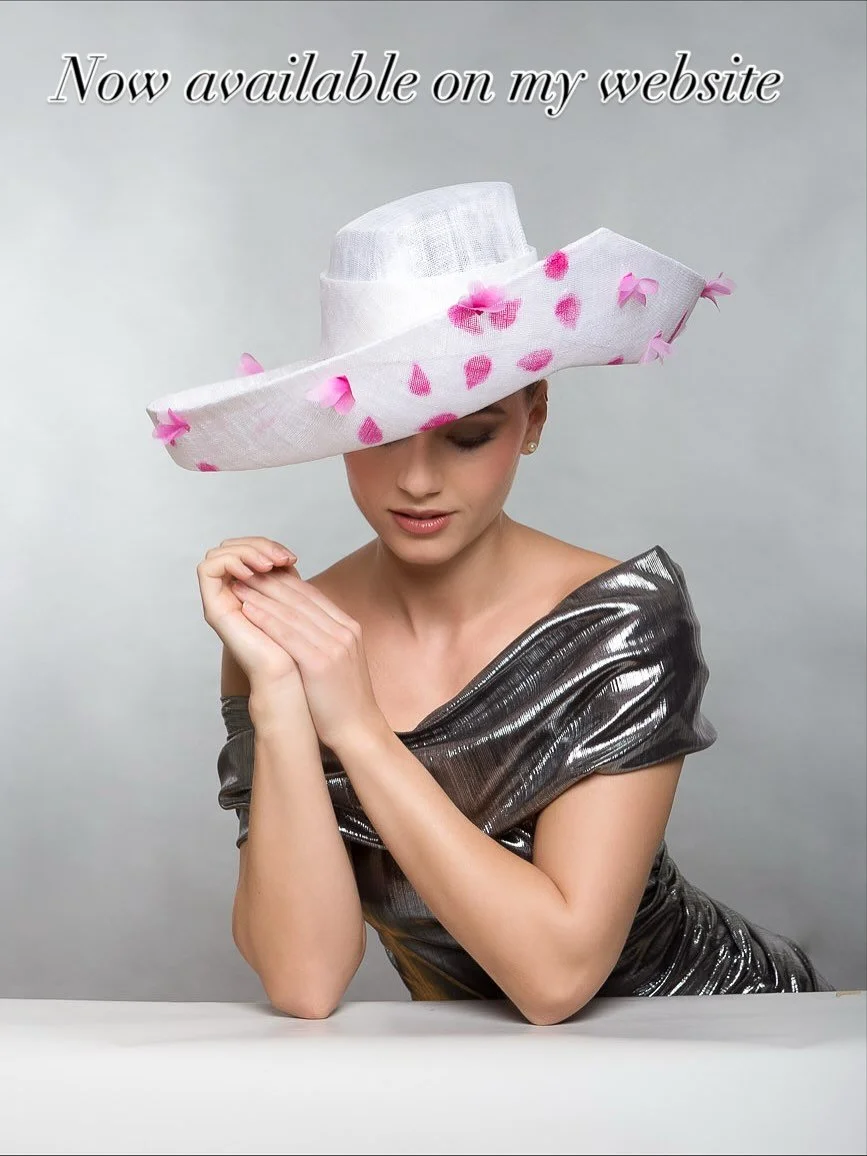 My Millinery Australia Design Award piece is available on my website.

Definitely a one of a kind statement piece.

Perfect for Oaks Day .

DM me if you want to discuss delivery options