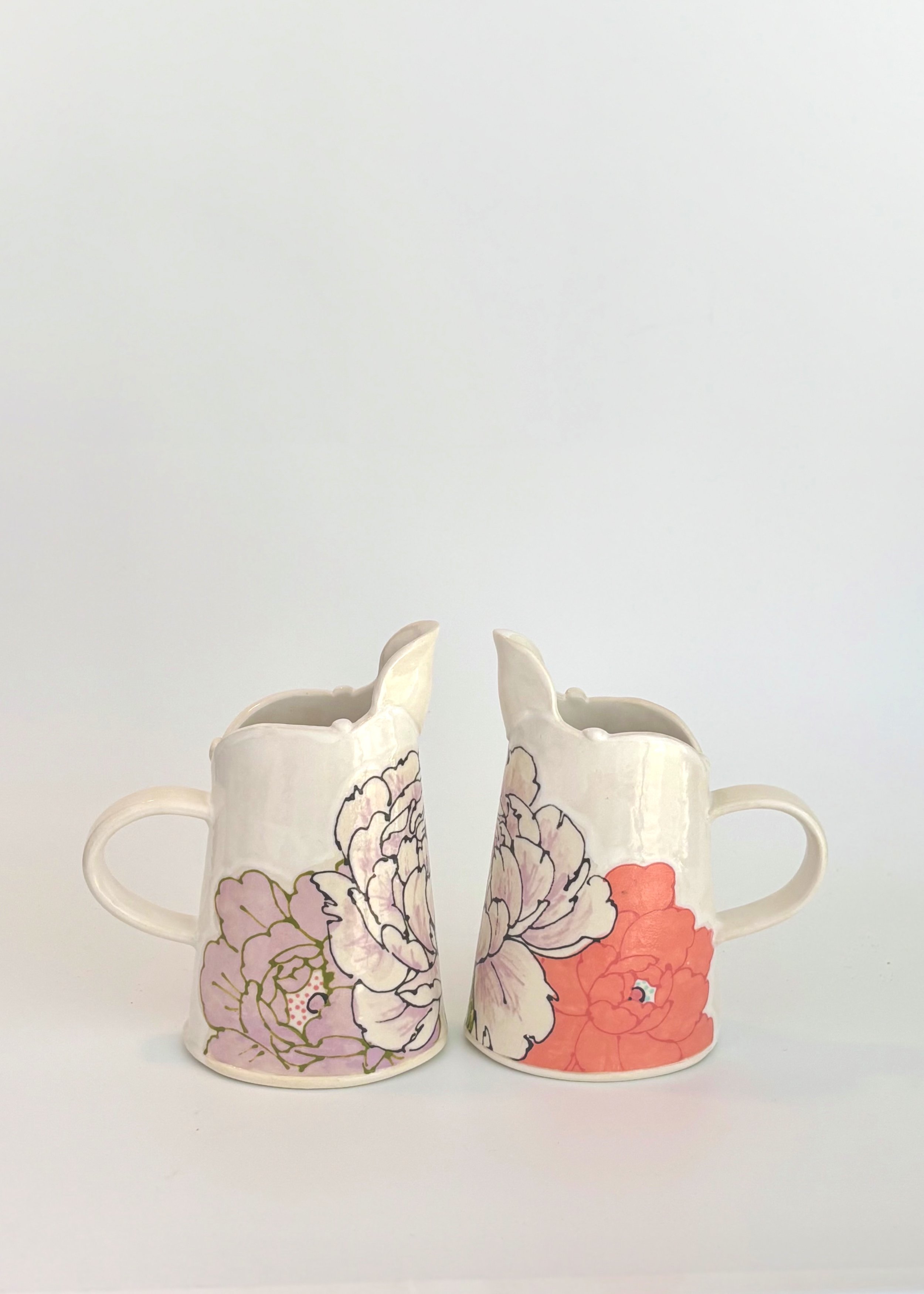 Pink Peony & Orange Poppy pitcher 3.jpeg