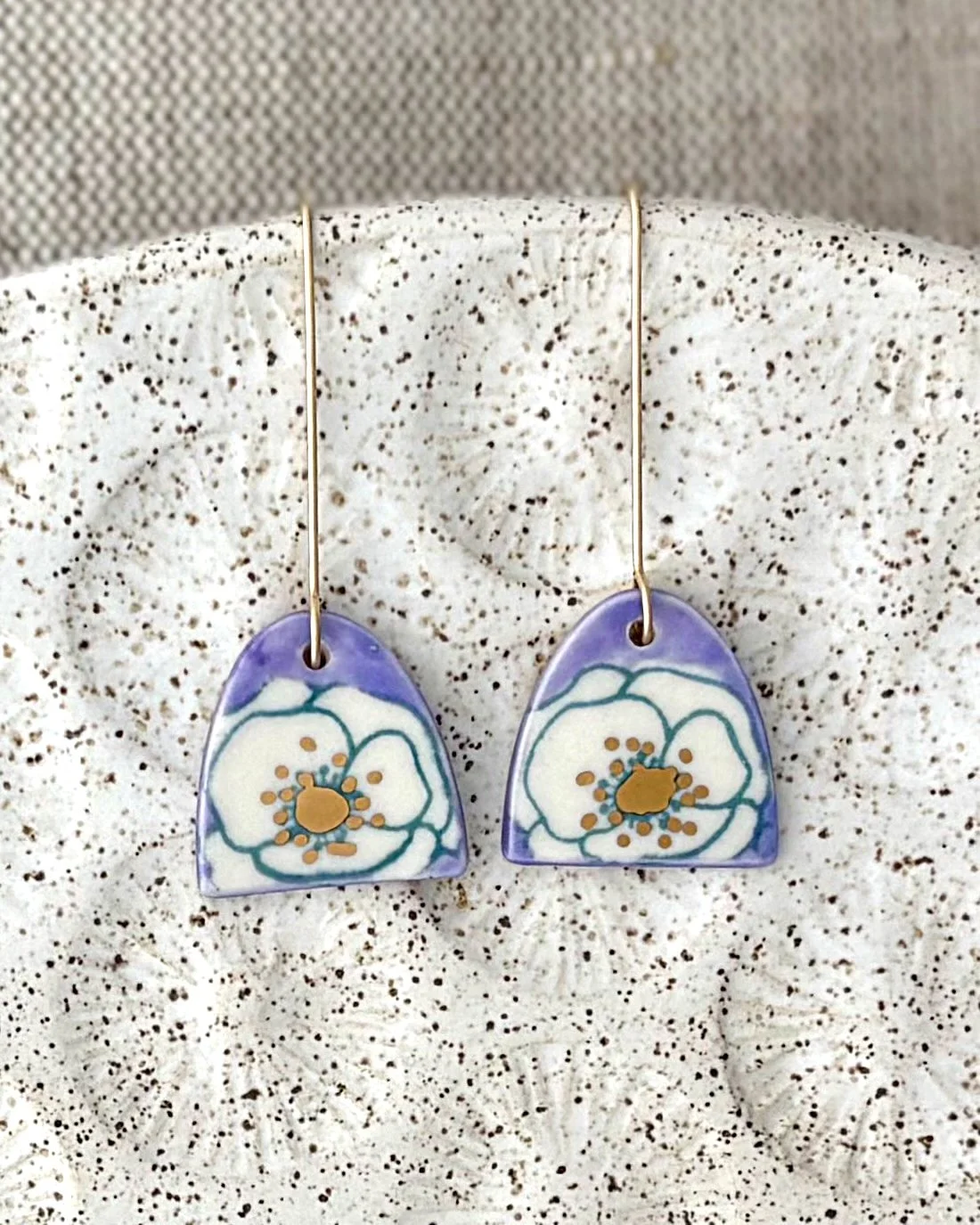 Poppy Earrings | Short Arch | Lavender
