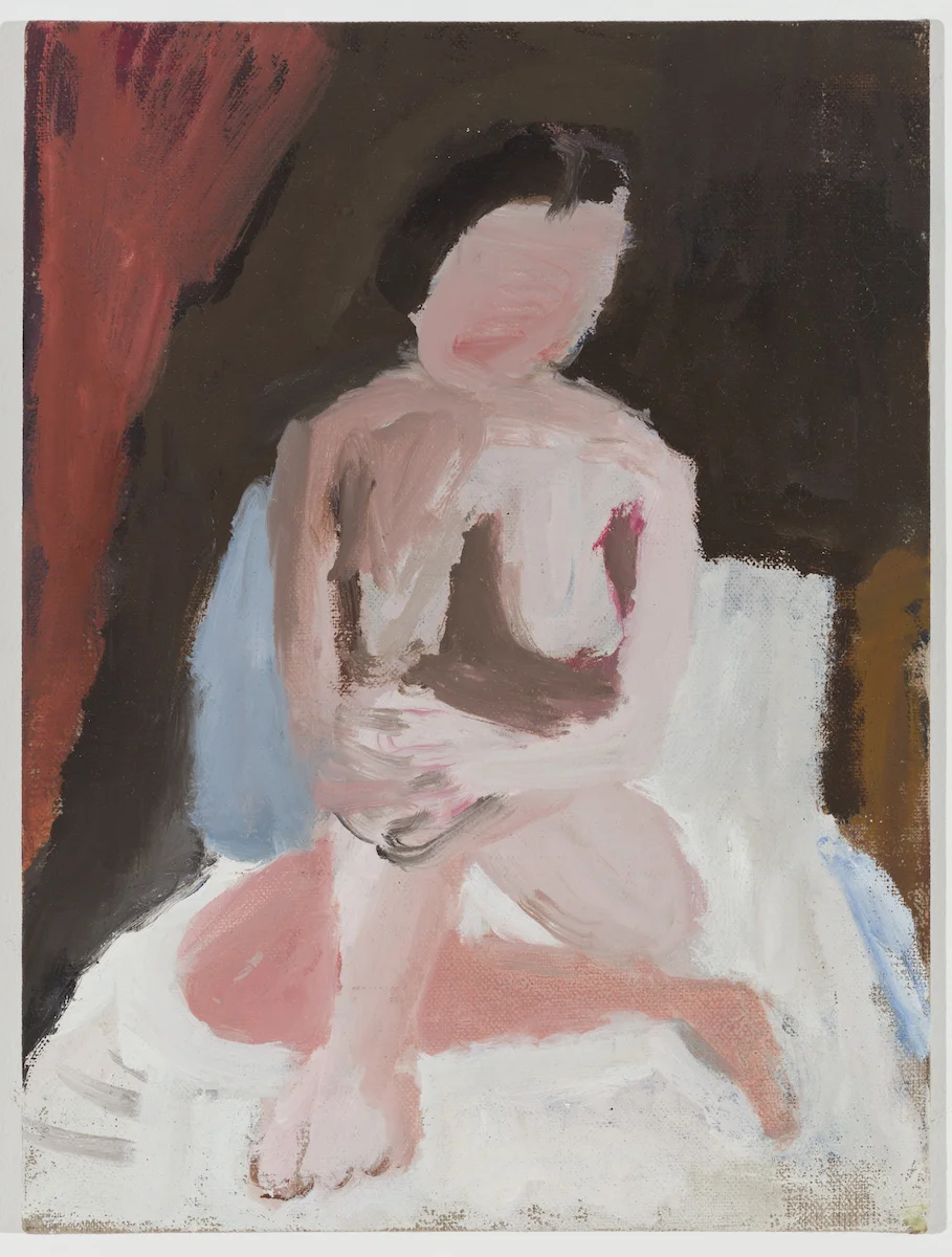 Nude with Folded Hands on Bed, 2019