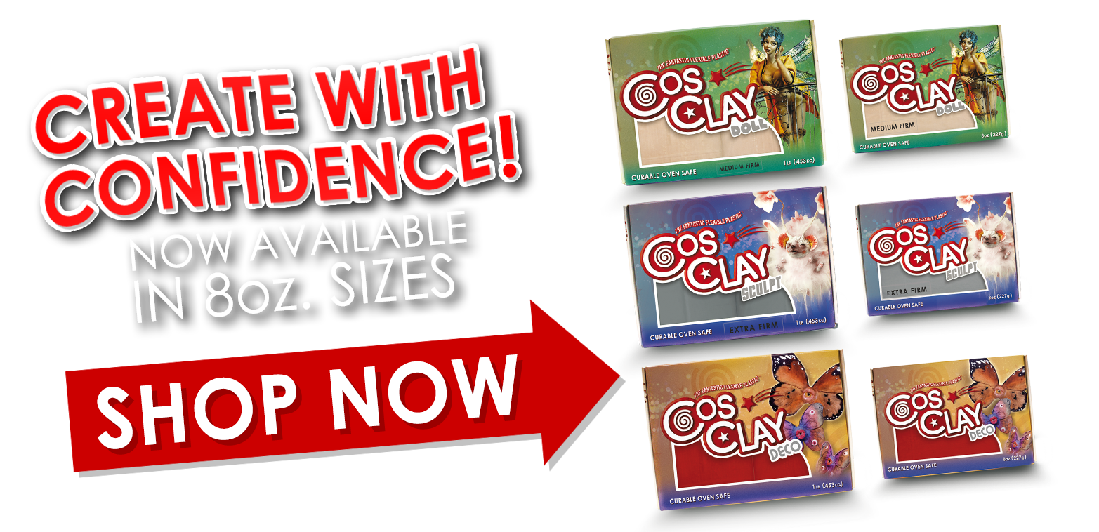 CosClay Professional Hybrid Polymer Sculpting Clay Stays Flexible &  Shatterproof