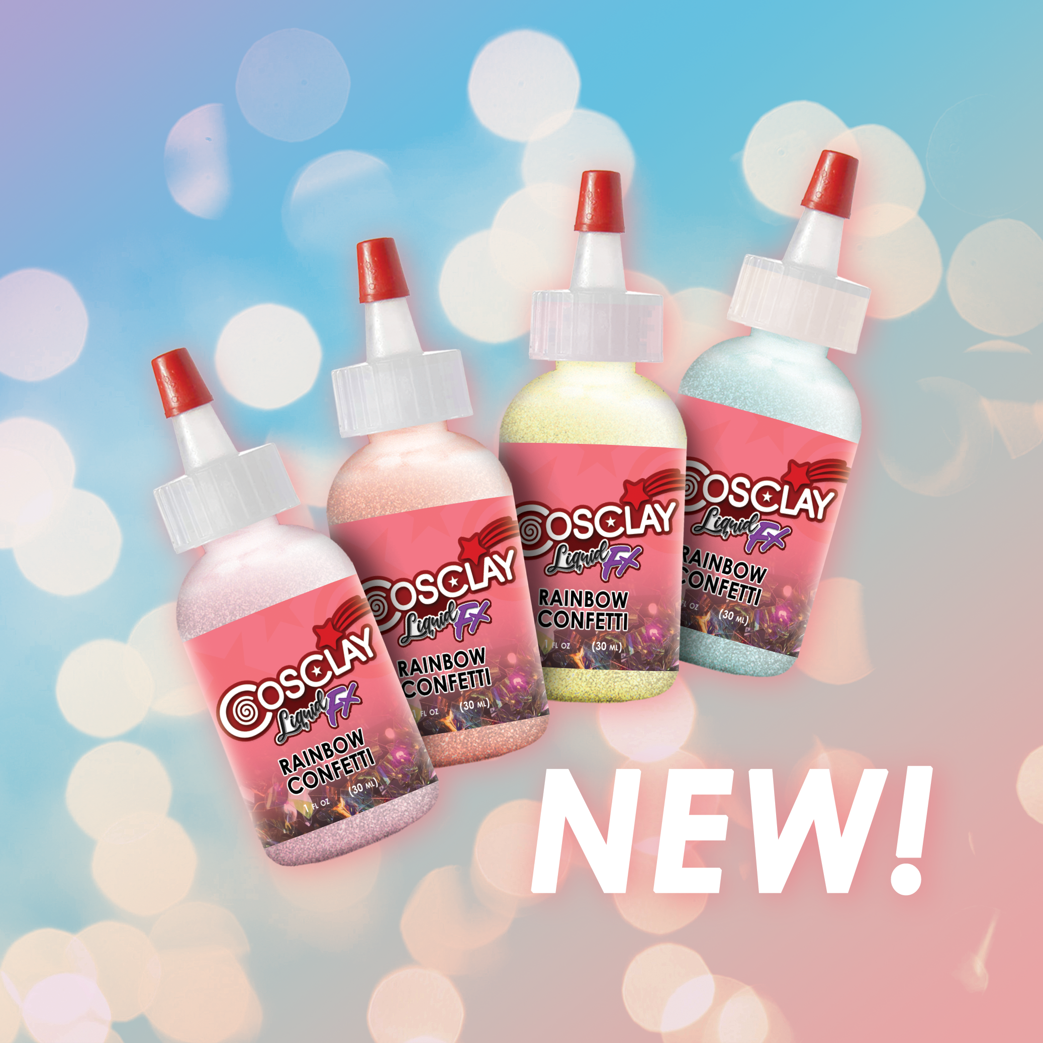 NEW: Cosclay Liquid FX Rainbow Confetti