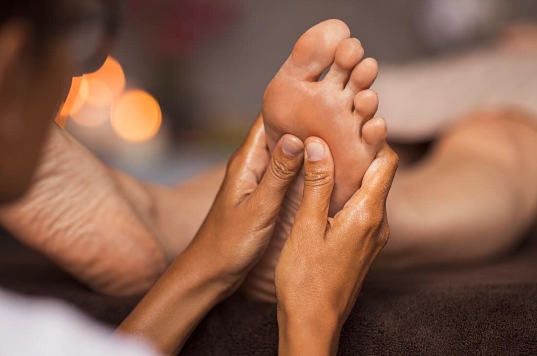 finition du massage des pieds 