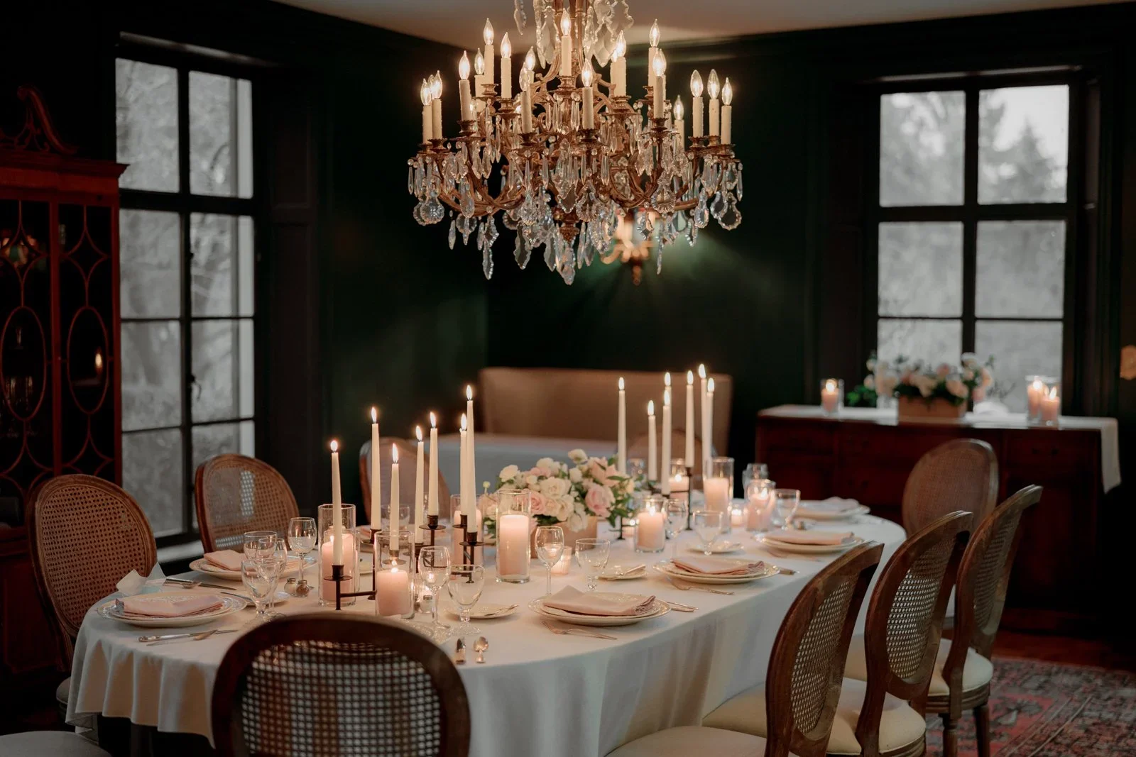 small indoor wedding reception in West Michigan