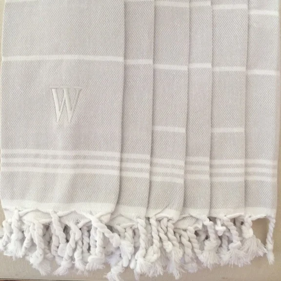 Turkish cotton bath towels with custom Greencrest monogram. $55 each, or set of 2 for $100.