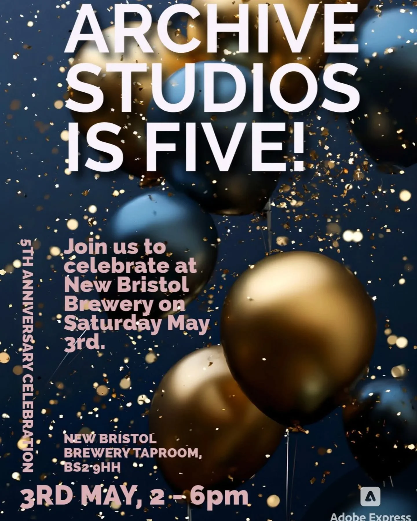 Archive Studios Turns 5! Let&rsquo;s Celebrate!
Join us on May 3rd from 2PM at the New Bristol Brewery Taproom for a big birthday bash to celebrate 5 years of Archive Studios&mdash;Bristol&rsquo;s home for monthly hire music makers!

Expect:

Bristol