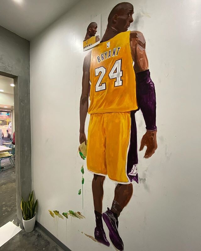 Mural is almost done, come check it out. #kobemural #mambamurals #kobeforever #kobe