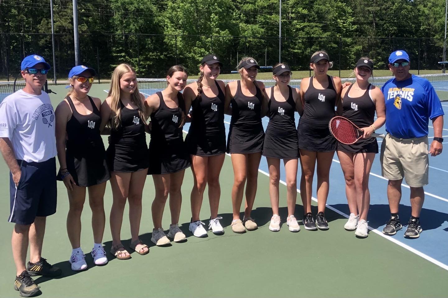 LOA girls tennis makes school history!  They are going to the State Championship!  May 11 at Berry College.  Hard work pays off!  #ONETitan