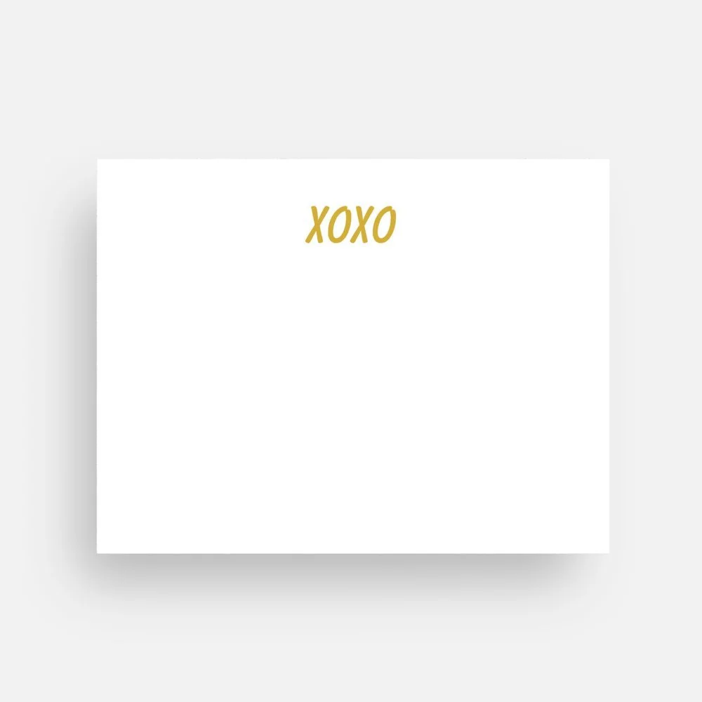 XOXO Gold Foil Stationery