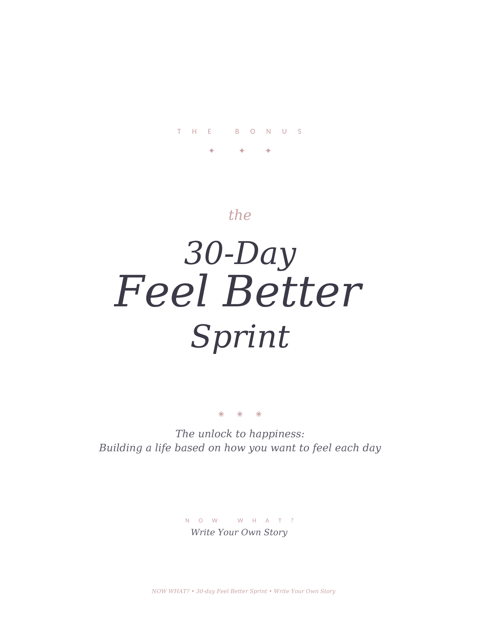 30-Day Feel Better Sprint
