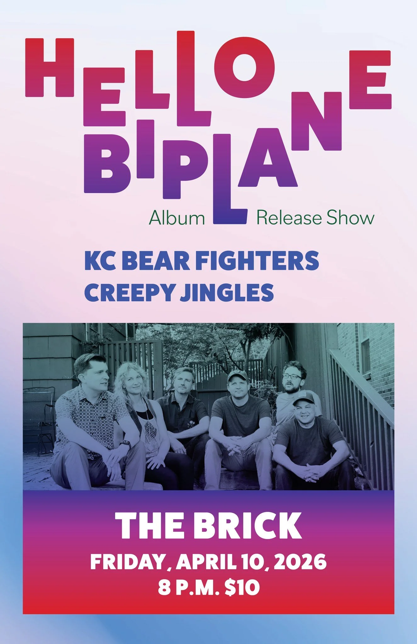 Hello Biplane KC ALbum Release,   KC Bearfighters,  The Creepy Jingles