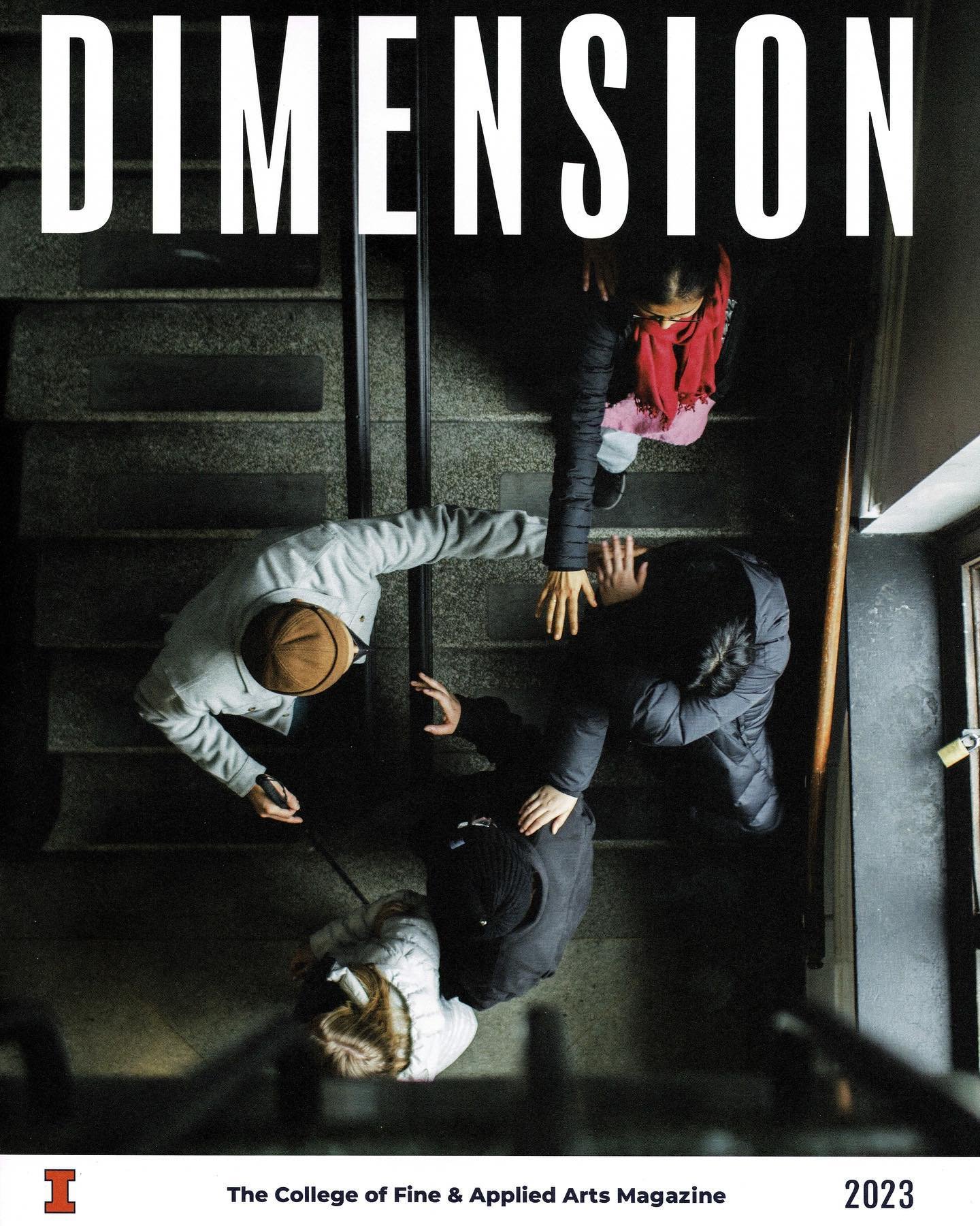 better late than never to thank @faaatillinois for featuring this image of @papalia_carmen enacting their &ldquo;Blind Field Shuttle&rdquo; piece on the cover of Dimension Magazine. Carmen was the inaugural Crip* Visiting Artist last Spring and perfo
