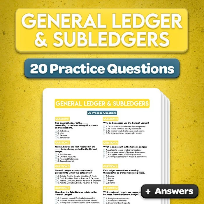 General Ledger & Subledgers Practice Questions
