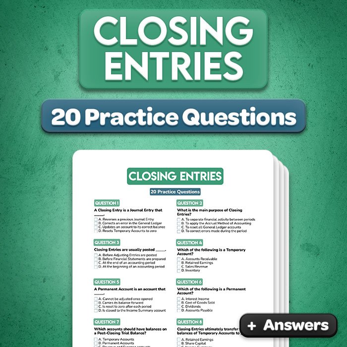 Closing Entries Practice Questions