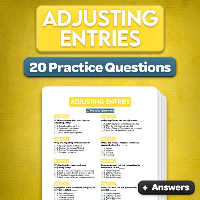 Adjusting Entries Practice Questions