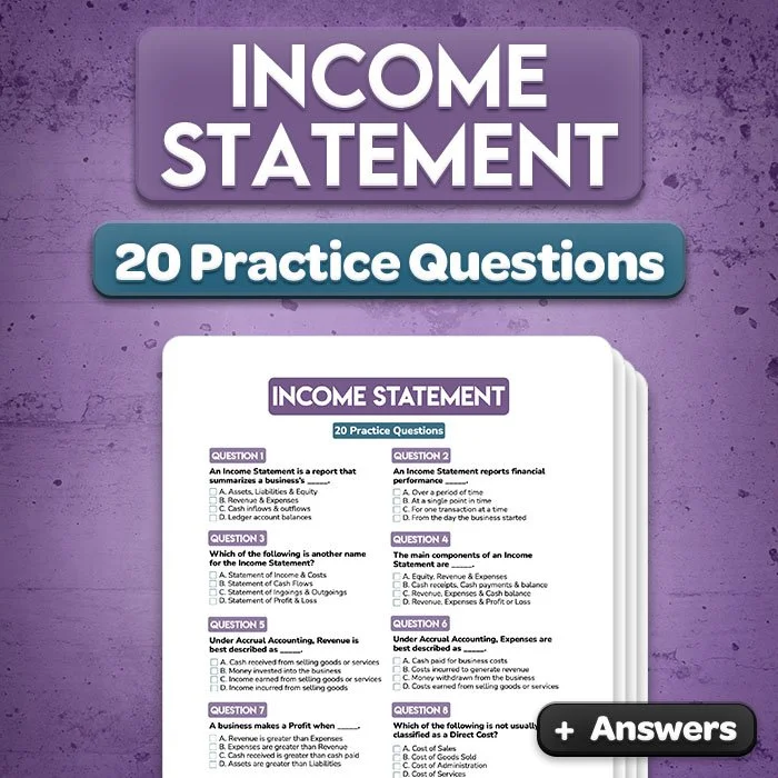 Income Statement Practice Questions