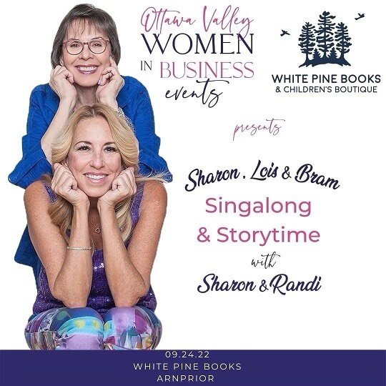 SAVE THE DATE!

Sharon and Randi will be coming to White Pine Books and Children&rsquo;s Boutique on September 24th. 

Join us for a Sharon, Lois and Bram sing-a-long and story time to celebrate the release of their new book &ldquo;One Elephant Went 