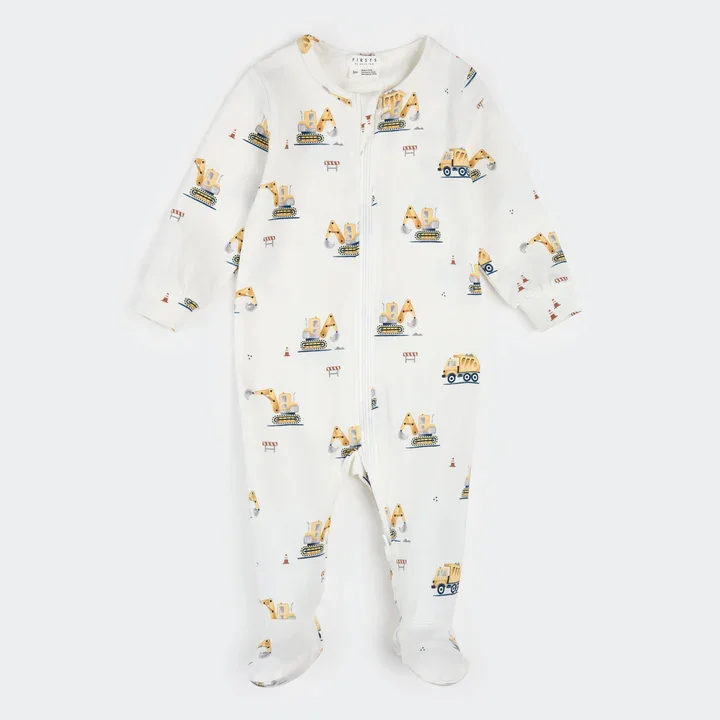 Trucks Footed Knit-Off White Sleeper