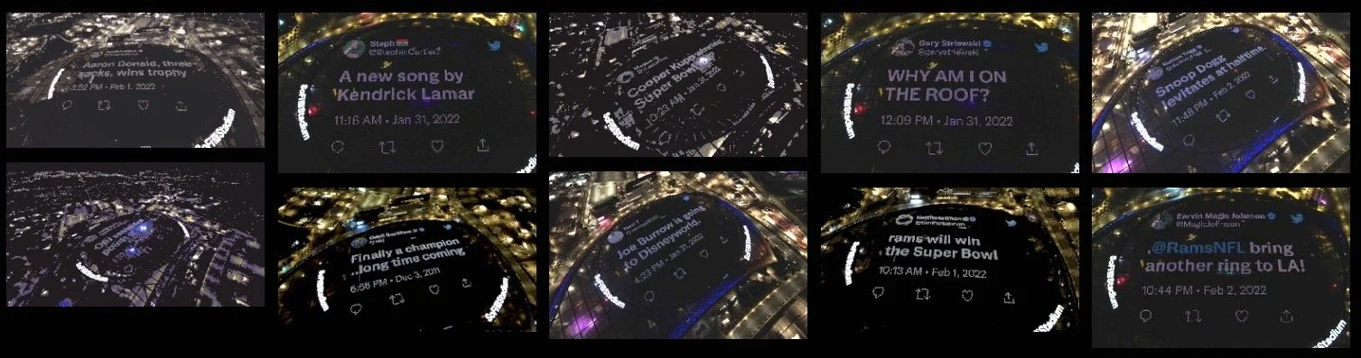 And if you responded, your tweet appeared on the world’s most high-profile billboard during Super Bowl Week.