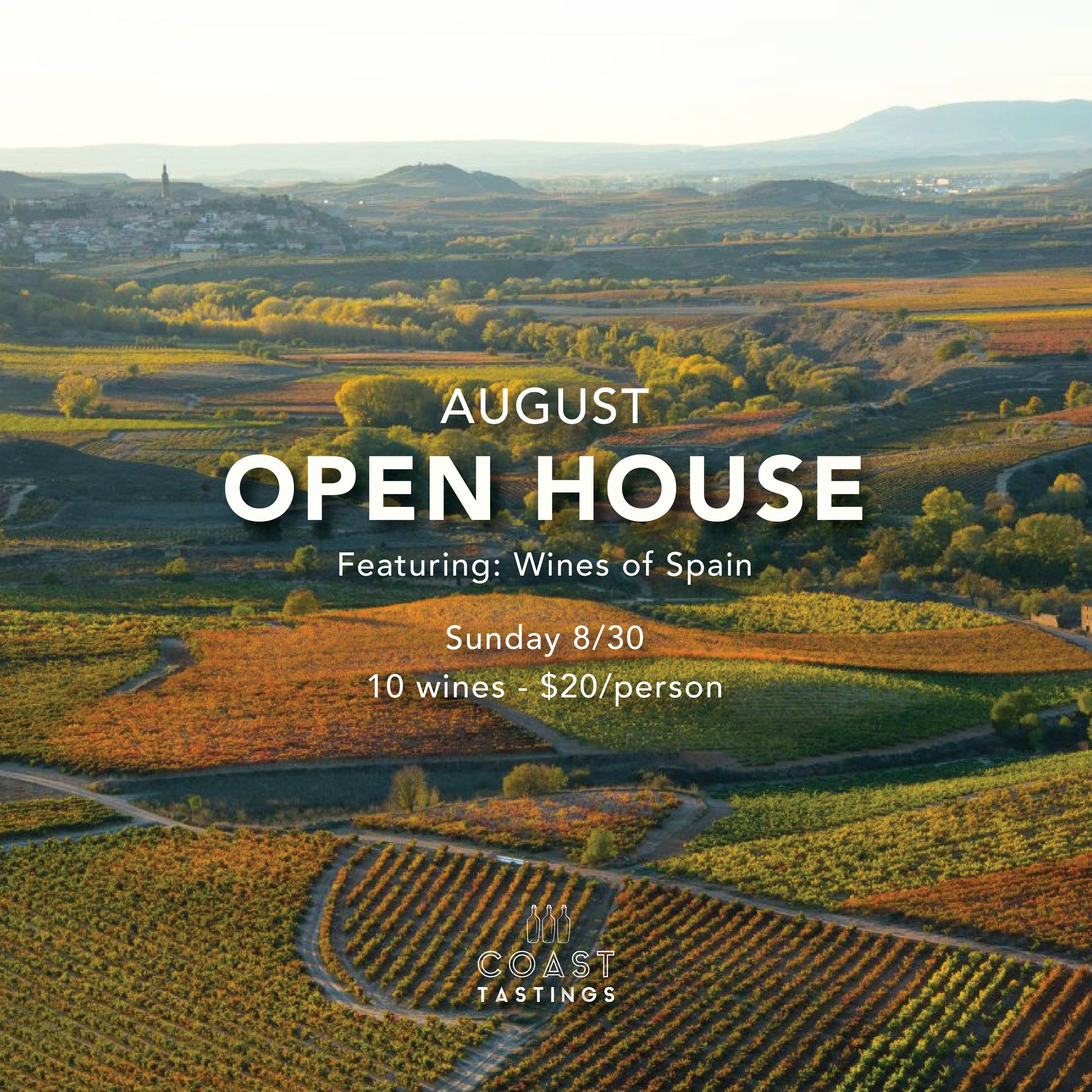 August "Open House" Wine Tasting
