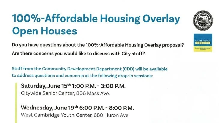 Get your Affordable Housing Overlay District questions answered!