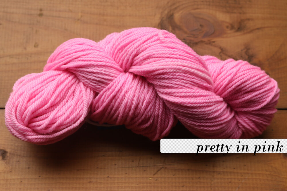 Hot Pink Shepherd's Wool Worsted Weight Yarn