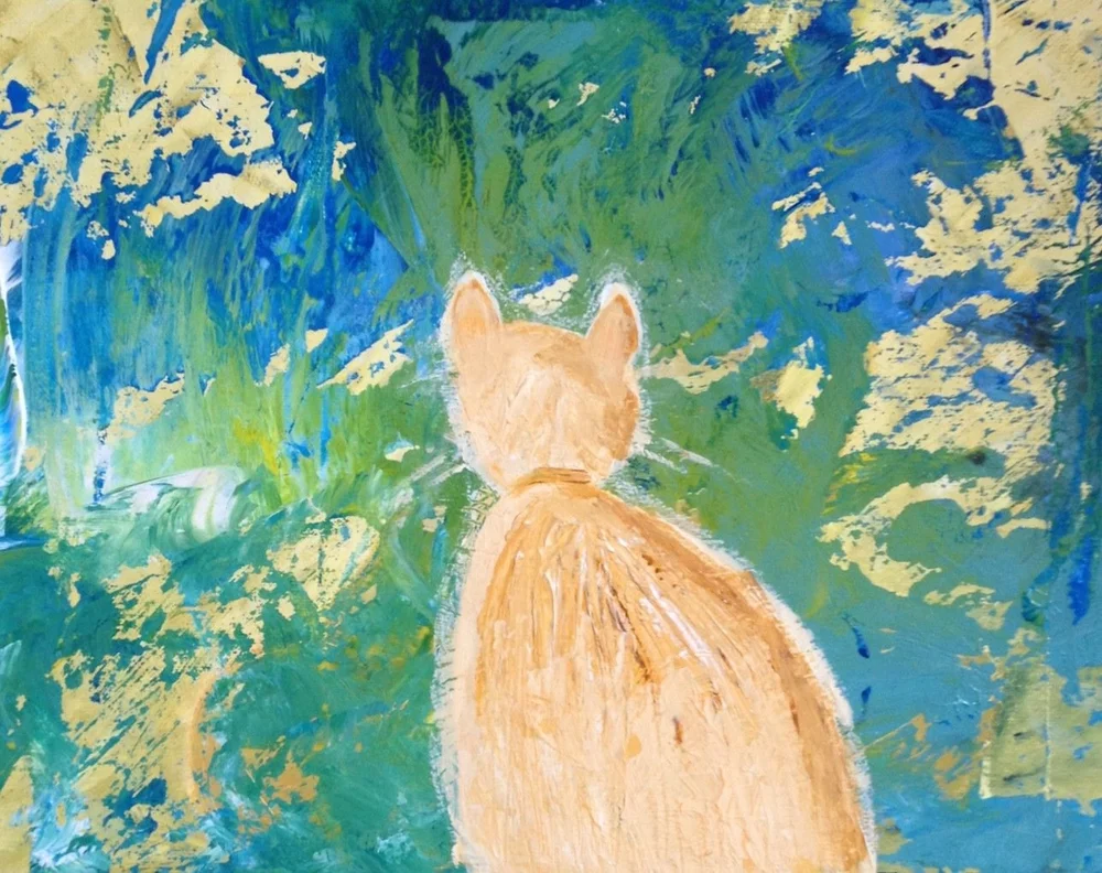 Art Cat in Van Gogh's Garden.Margaret Kellermann.JPG