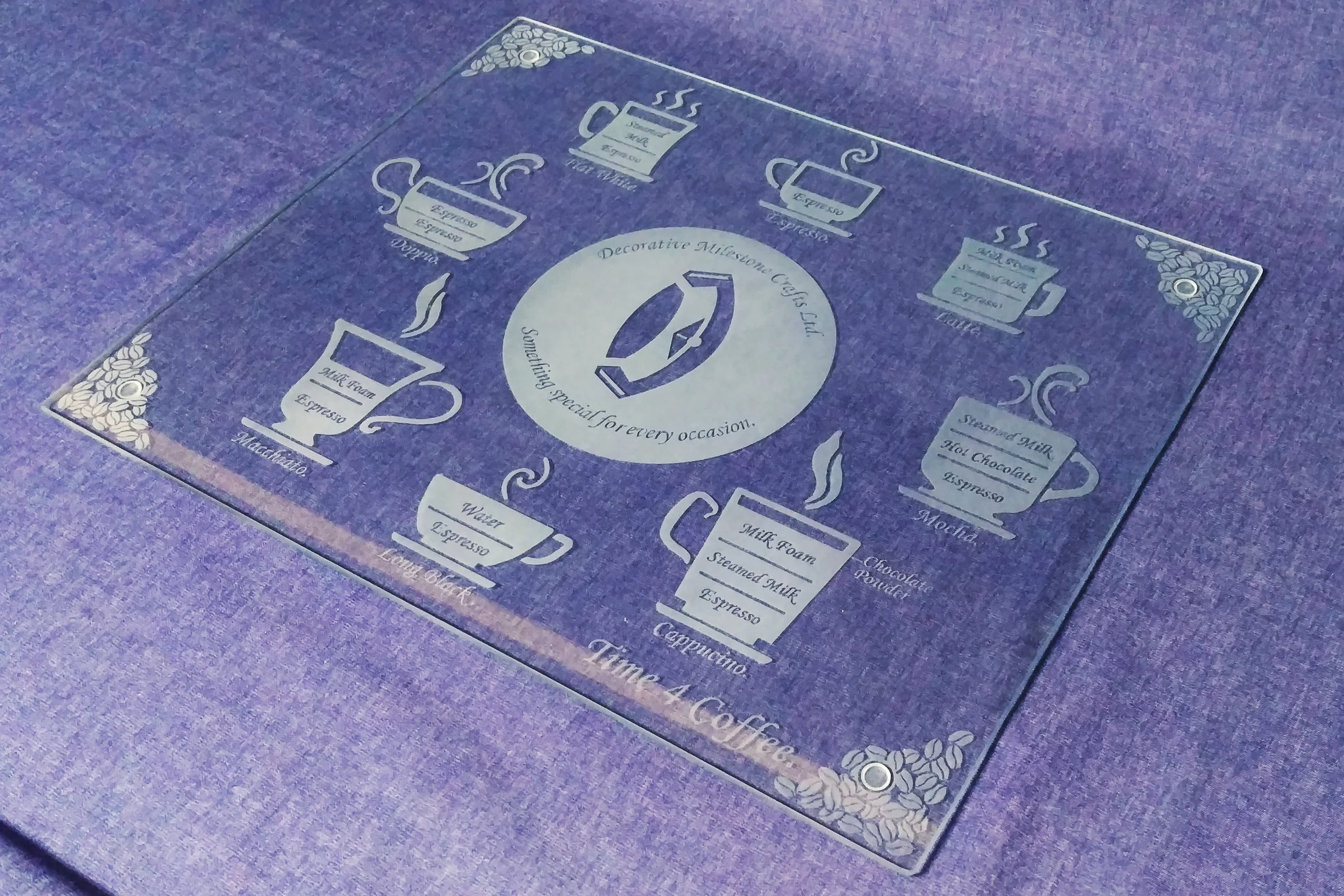 Coffee worktop protector. 