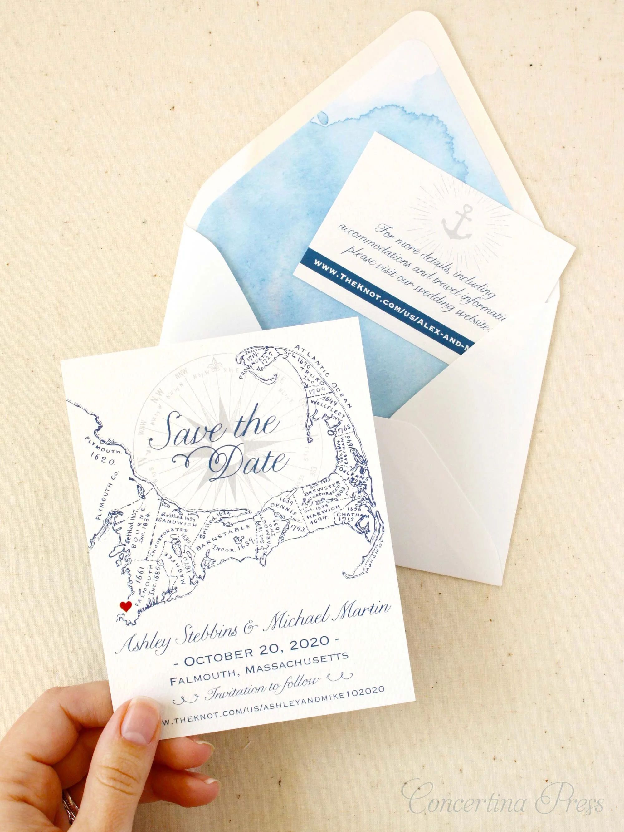 Paper & Party Supplies Cape save the date cape cod Coastal wedding