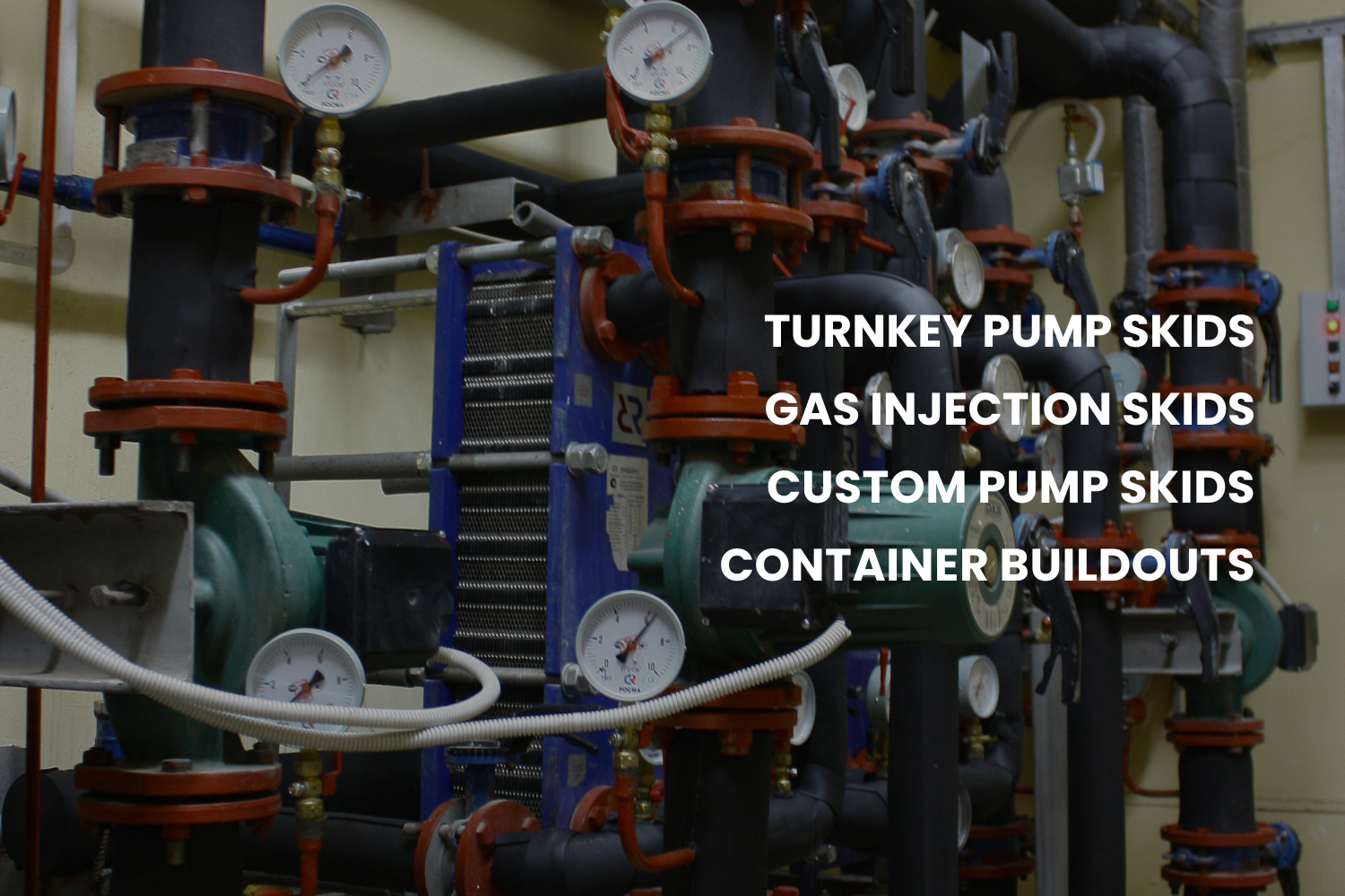 JL Bryson list of manufacturing services turnkey pump skids, gas injection skids, custom pump skids, container buildouts