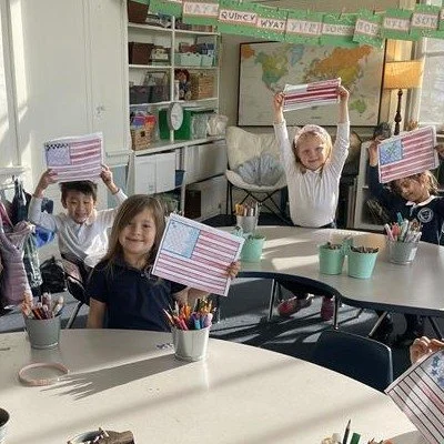Kindergarten spent last week preparing for Veterans Day&mdash;making flags, learning about the uniforms of each military branch while listening to their theme songs, and proudly sharing photos of their own veteran family members. We&rsquo;re grateful