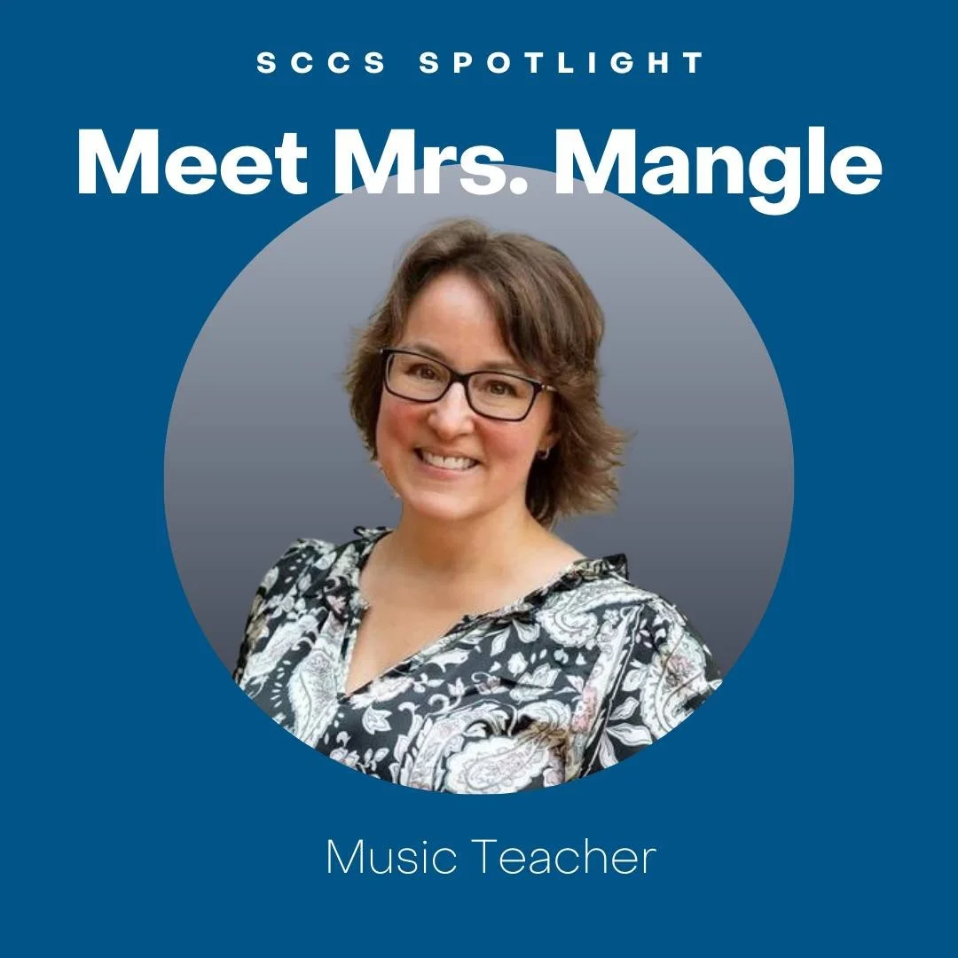 For over 30 years, Mrs. Mangle has been teaching music with contagious enthusiasm.

💬 Fun Fact: Mrs. Mangle has choir music spread all over her living room! She and her family love singing through songs together as she plans concerts.

❤️ Thank you,