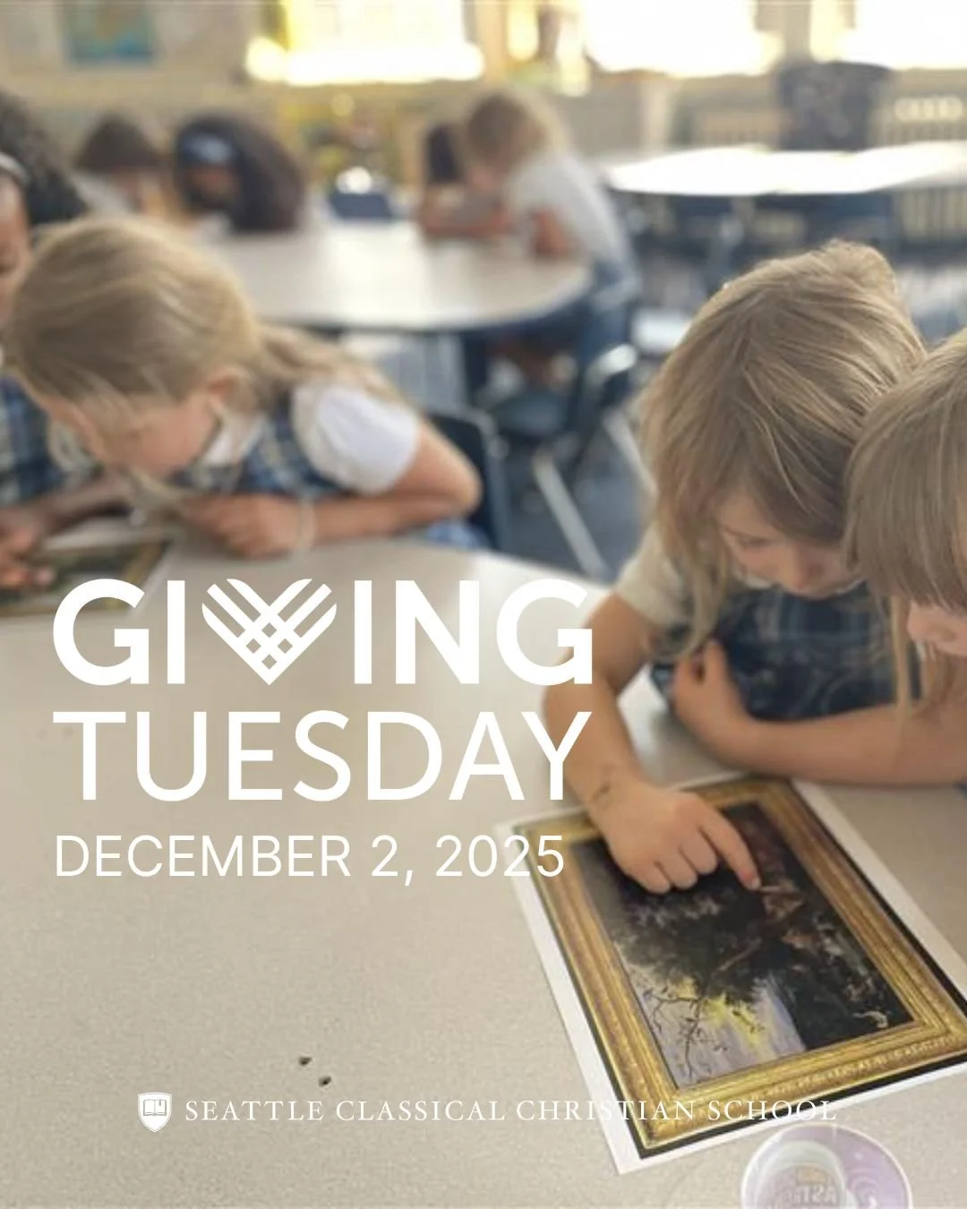 Giving Tuesday is almost here!

SCCS is the only K&ndash;12 Christian school within Seattle city limits, and what&rsquo;s happening inside our classrooms is something our city can&rsquo;t afford to lose. Your generosity strengthens our teachers, wide