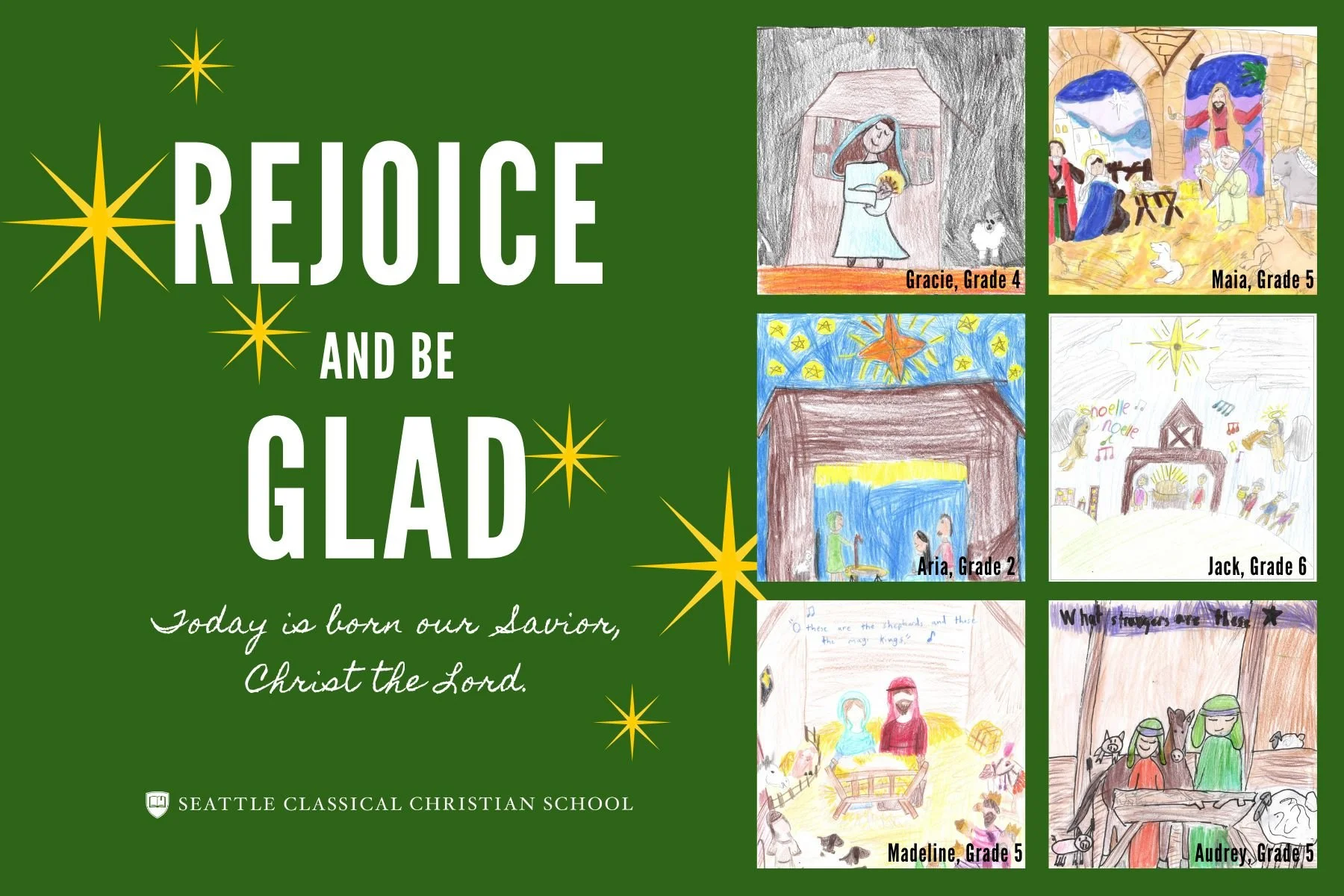 Merry Christmas from Seattle Classical Christian School!

Today we rejoice in the good news of Christ&rsquo;s birth and give thanks for the joy, hope, and peace He brings.