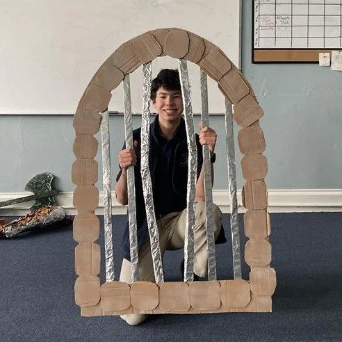 For their semester capstone in Humanities, 8th grade students selected an object from this year&rsquo;s literature that carried symbolic or thematic weight. They designed and created a physical representation of that object and explained its signific