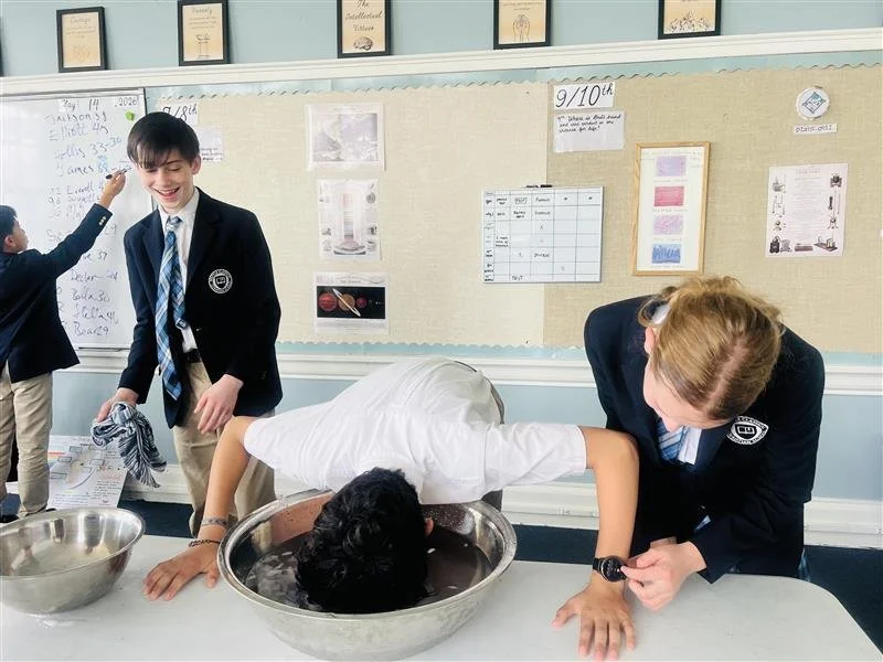 7th grade science students tested the mammalian dive reflex this week.

By observing how the body responds to cold water and breath-holding, students explored the remarkable ways the human body adapts and protects itself.