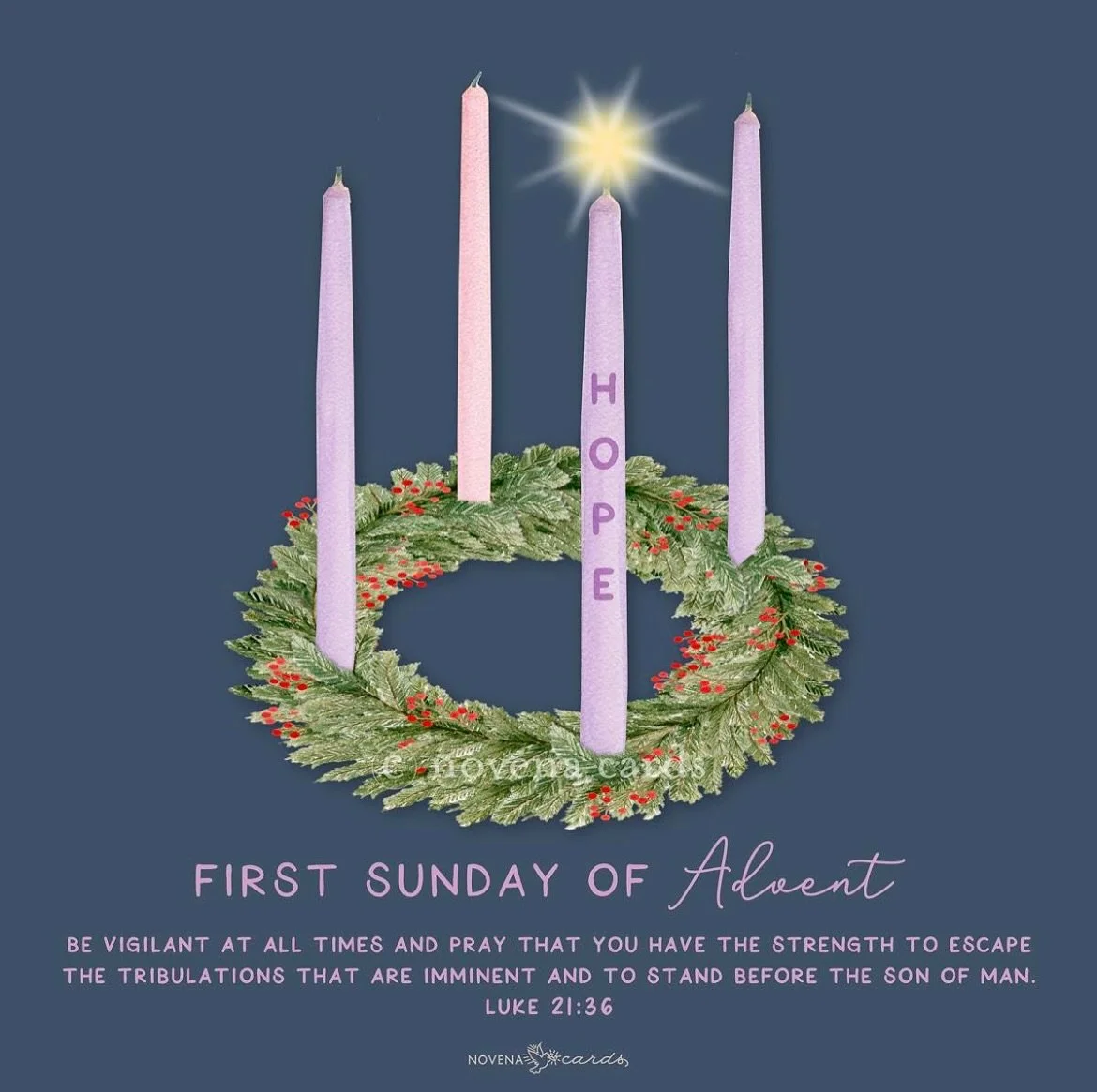 Happy first Sunday of #Advent. Check out and support @novenacards www.novenacards.com