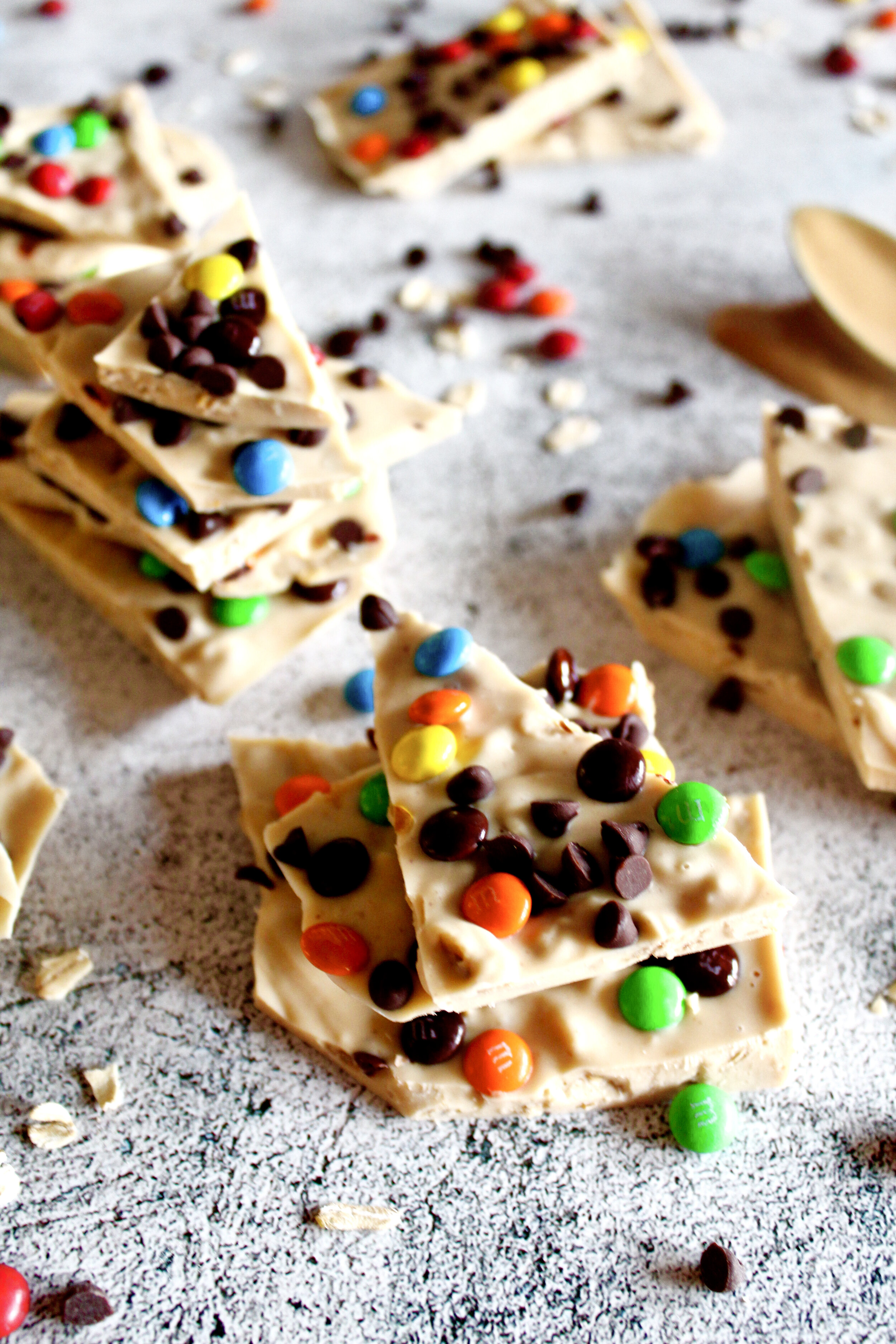 White Chocolate Peanut Butter Monster Cookie Bark — Poetry & Pies