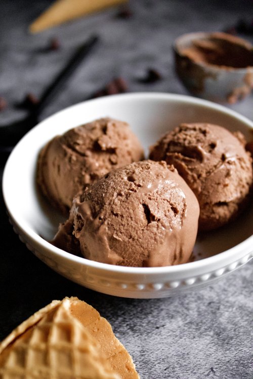 Old-Fashioned Homemade Chocolate Ice Cream - Adventures of Mel