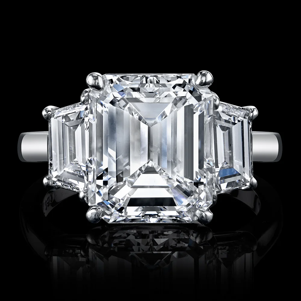 5.08ct Emerald Cut E VS1 Diamond Ring