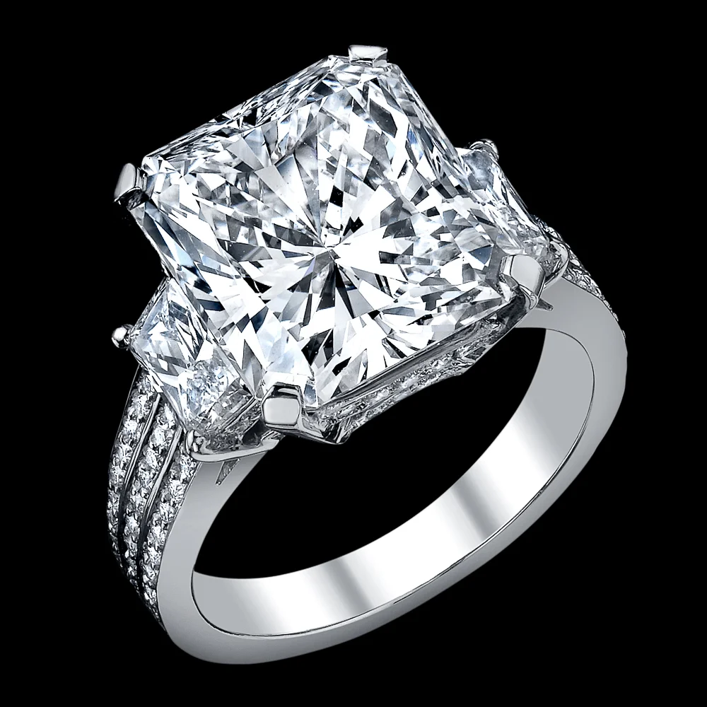 4ct Rad D VS2 Diamond Ring
