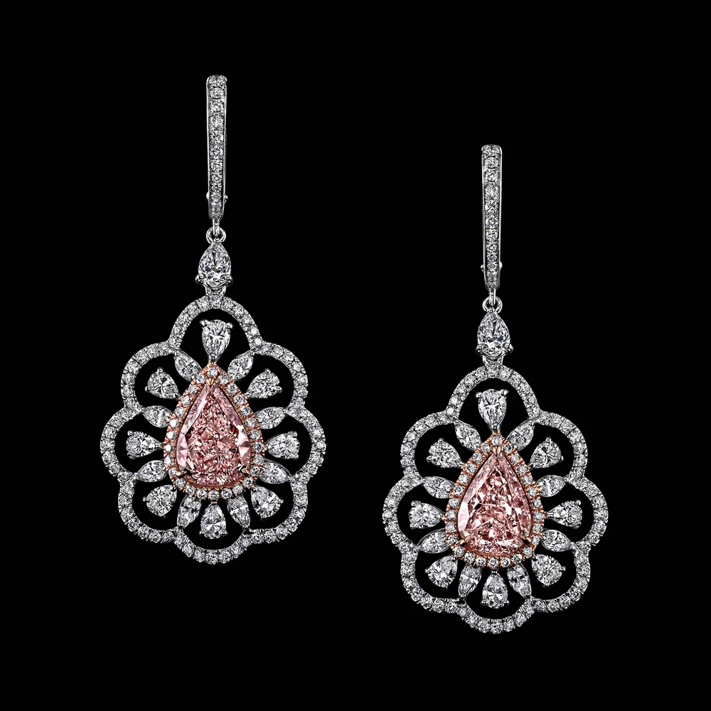 4.23cttw PS FLPP Pink Diamond Earrings