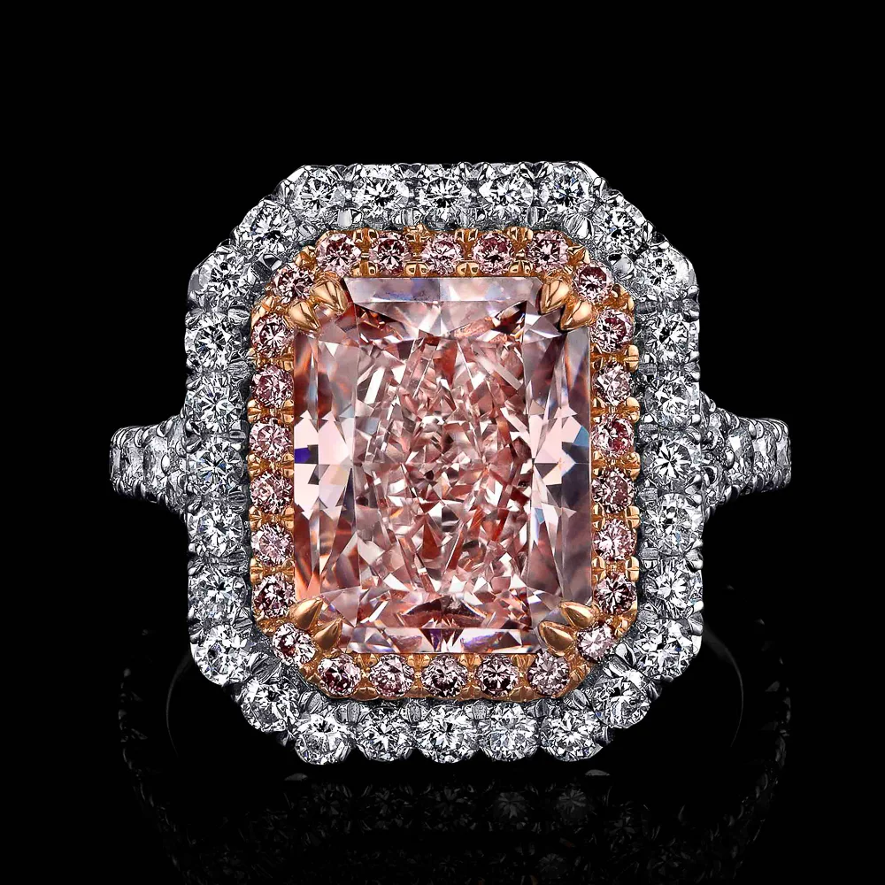 5.18ct RAD LP VVS2 Large Pink Diamond Ring