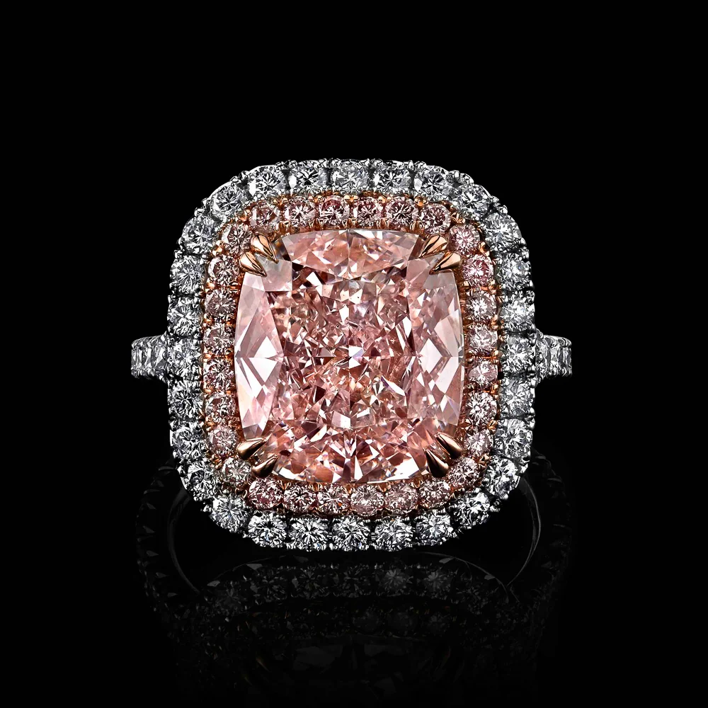 6.34ct CUSH LP VVS1 GIA Pink Diamond Ring