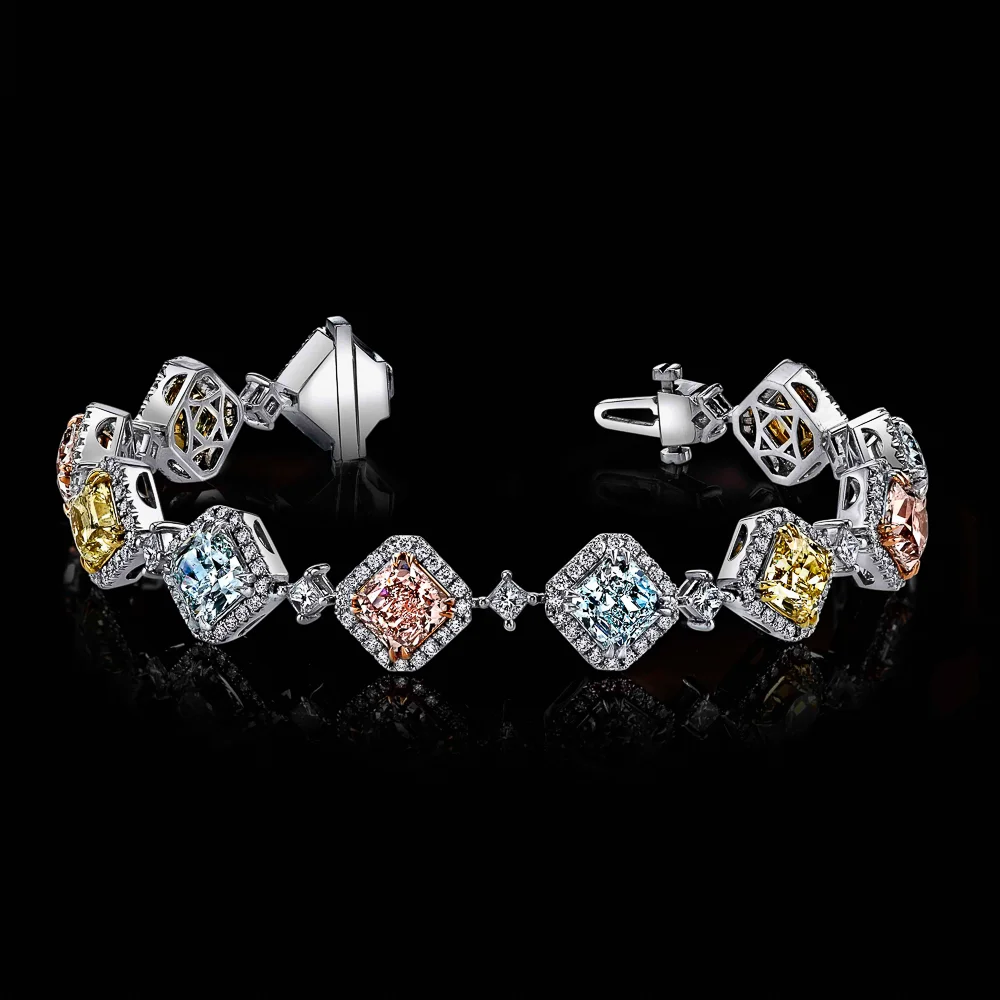 14.71cttw MultiColor Diamond Bracelet