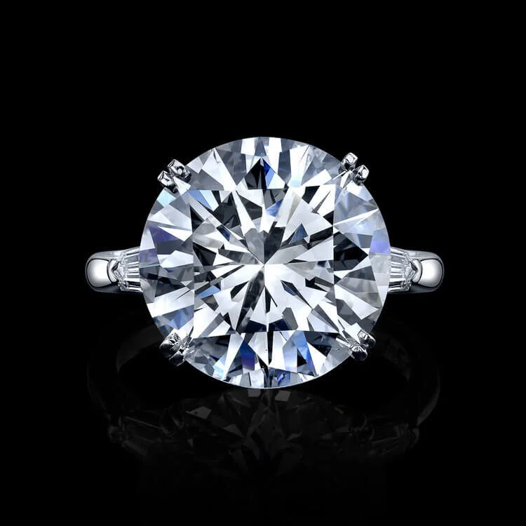 10.07ct,  Round Cut Diamond  Ring