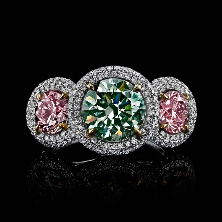 5.04ct+BR+Mix+Green and Pink Diamond Ring.jpg